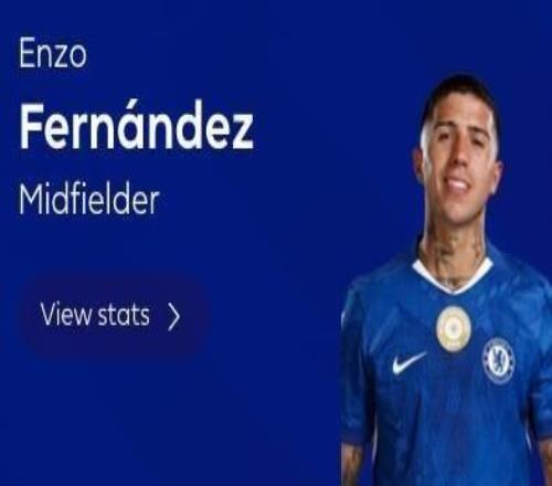 打入一球，恩佐當(dāng)選伯恩利vs切爾西全場最佳球員