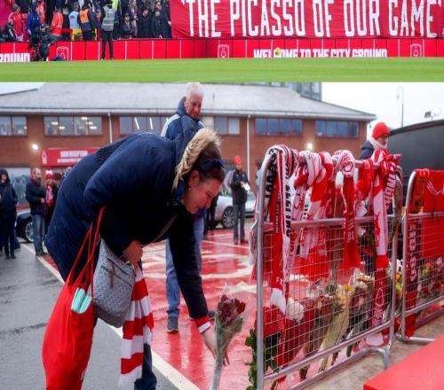 致敬傳奇，本輪英超賽前森林隊(duì)為球隊(duì)傳奇羅伯遜舉行默哀儀式