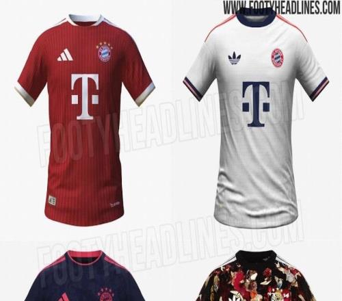 阿迪2627賽季球衣諜照：曼聯Polo領設計，拜仁第四球衣圖案炫目