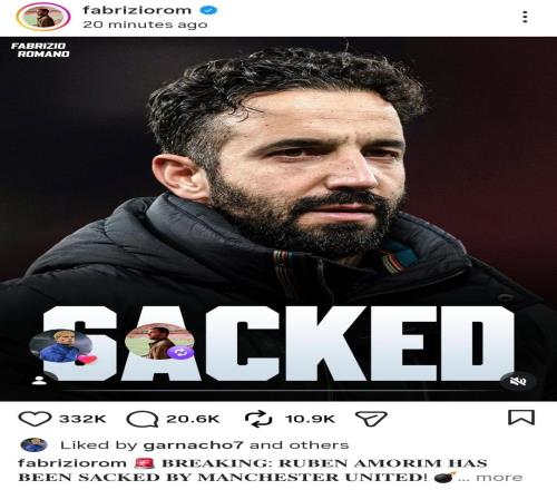 在線(xiàn)吃瓜，加納喬點(diǎn)贊了阿莫林下課的帖子