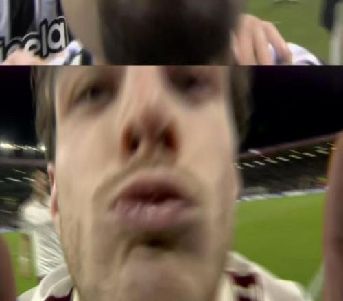 賴斯和吉馬良斯本輪先后親吻鏡頭慶祝，時間剛好都是第71分鐘