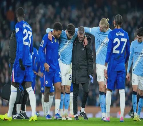 曼城遭重創！格瓦迪奧爾右腿脛骨骨折預計賽季報銷
