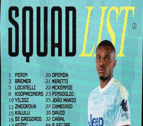 尤文客戰薩索洛名單：伊爾迪茲、凱夫倫在列，小孔塞桑缺陣