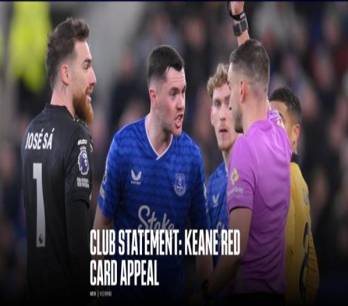 英足總駁回埃弗頓上訴，基恩紅牌停賽三場如夢斷青云_英超直播