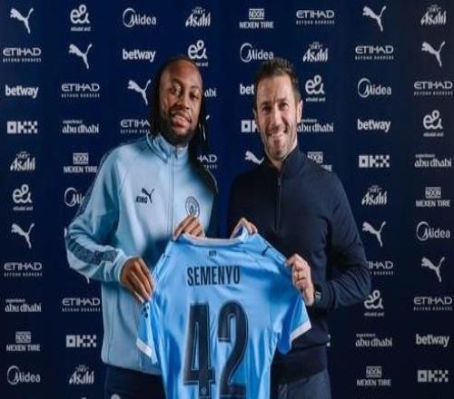 曼城官方：塞門約將身穿42號球衣，這是他生涯首秀時的號碼