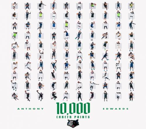 森林狼超湖人升西部第四！愛德華茲突破1萬(wàn)分比肩科比詹姆斯