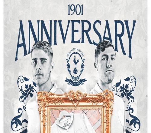 官方：熱刺將在對陣維拉的足總杯比賽身著1901復古紀念版球衣