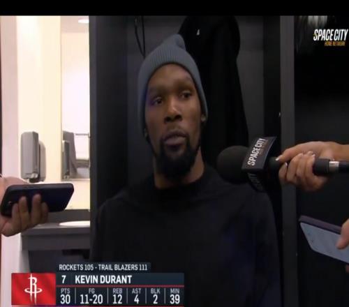 杜蘭特談超越張伯倫：波特蘭是有風度的城市，他們在那一刻認可了我