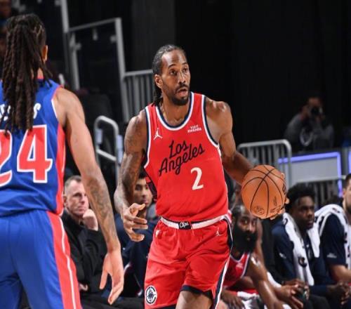 萊納德26+8快船逆轉(zhuǎn)活塞2連勝，科林斯25分哈登19+7+7