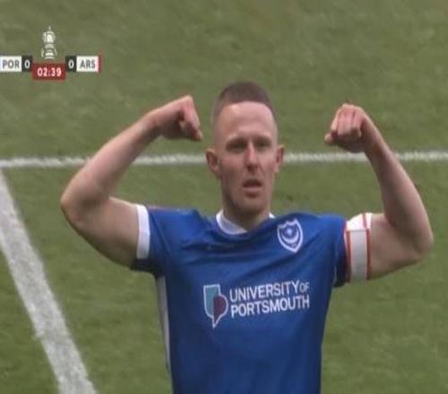 樸茨茅斯前鋒畢曉普：比賽很精彩，我們給槍手施加了很大壓力