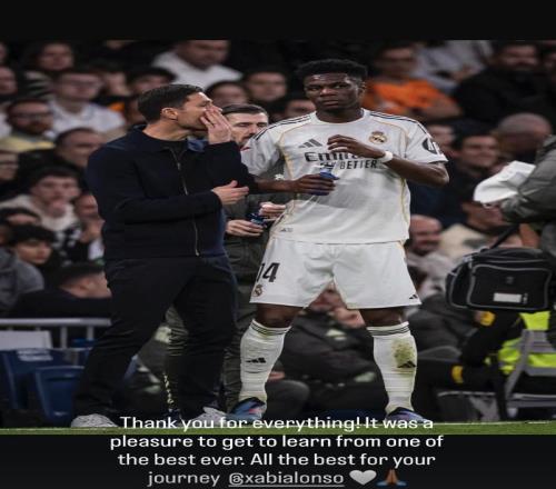 楚阿梅尼告別阿隆索：能向史上最佳之一學習是一種榮幸