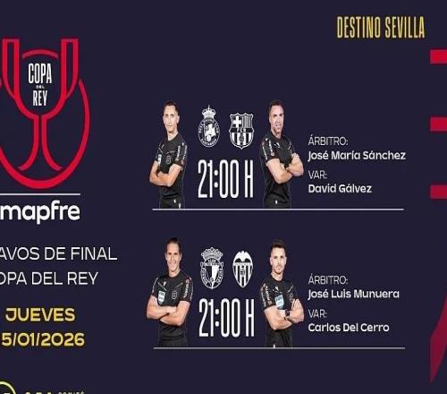 官方：何塞桑切斯將執(zhí)法國王杯巴薩客戰(zhàn)桑坦德競技