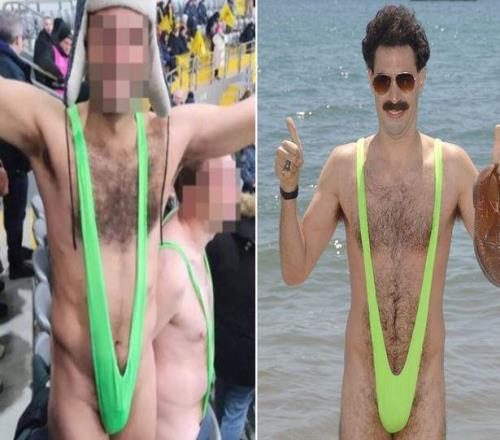 三名球迷扮成“波拉特”看歐冠，當場被判刑入獄5天