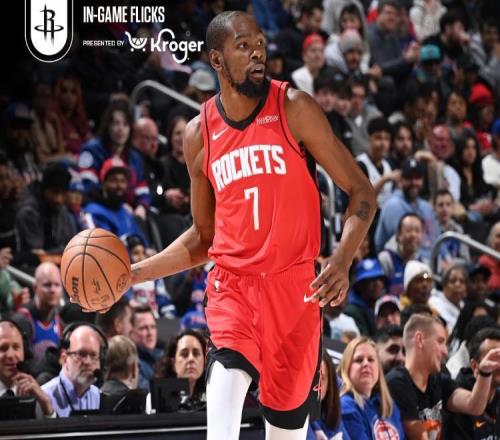 杜蘭特32分7板達成新里程碑，火箭終結活塞4連勝申京19分5助