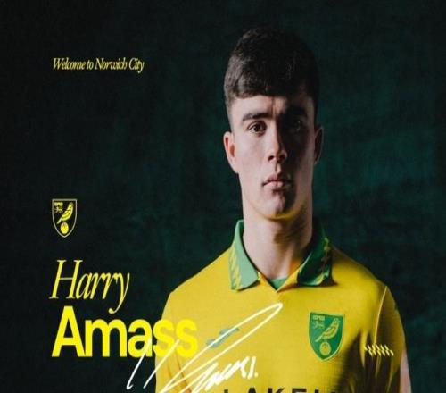 官方：諾維奇租借曼聯后衛哈里阿馬斯，租期半個賽季