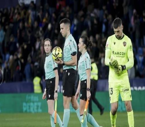 萊萬特vs馬競的比賽中兩名邊裁都是女性，為西甲歷史首次