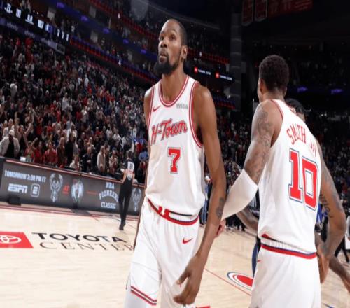 8連勝！火箭2場狂輸31分，杜蘭特創(chuàng)NBA第4神跡，申京探花發(fā)揮災難