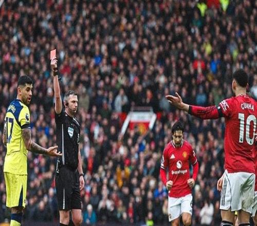 英超官方：羅梅羅的犯規(guī)動作危及對方安全，因此被紅牌罰下