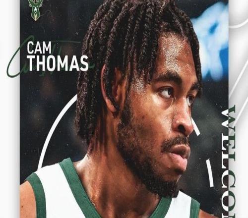 后場(chǎng)強(qiáng)援，官方：卡梅隆托馬斯加盟雄鹿