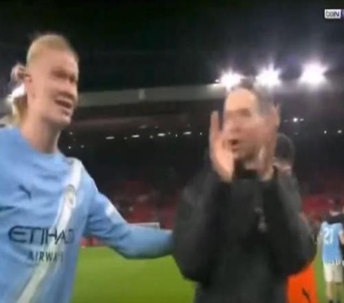 安菲爾德戰勝利物浦，哈蘭德和福登邀請林德斯加入慶祝