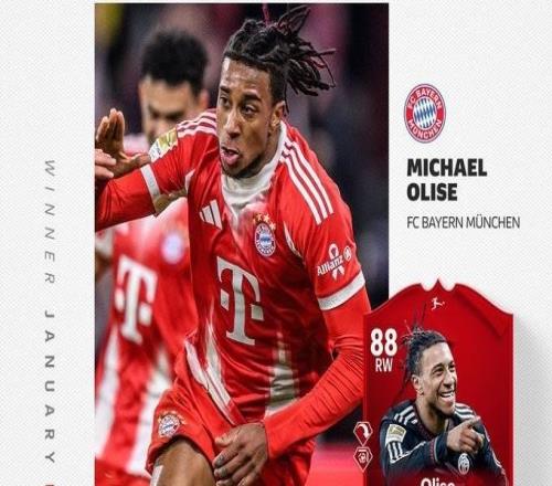 5場貢獻3球7助攻，奧利塞當選德甲1月最佳球員