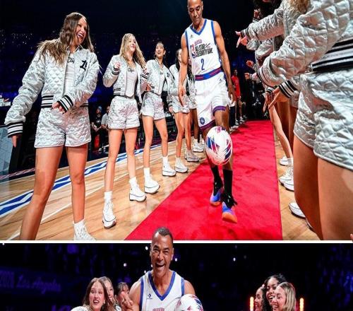 巴西名宿卡福參加NBA全明星名人賽，賽前顛球入場引歡呼