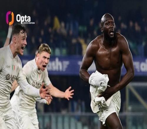 時隔281天再度在聯賽進球，為盧卡庫五大聯賽生涯最長間隔