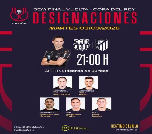 官方：布爾戈斯執法巴薩vs馬競的國王杯半決賽次回合