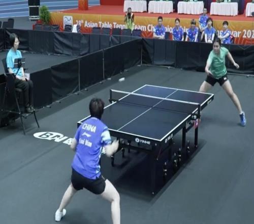 中國女乒30橫掃泰國女乒，晉級亞錦賽四強將戰韓國