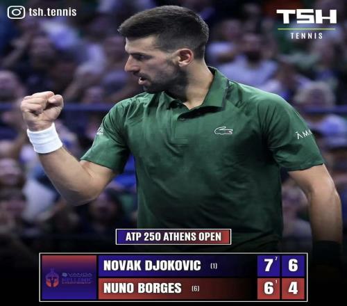 德约科维奇雅典晋级四强！已确定参赛年终总决赛