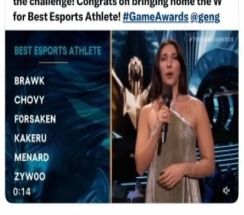 GENCEO：恭喜Chovy，有幸共事的最真誠、最努力的選手之一