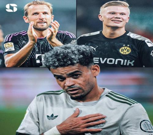 迪亚斯生涯前6场德甲直接参与9球，追平哈兰德&仅次于凯恩