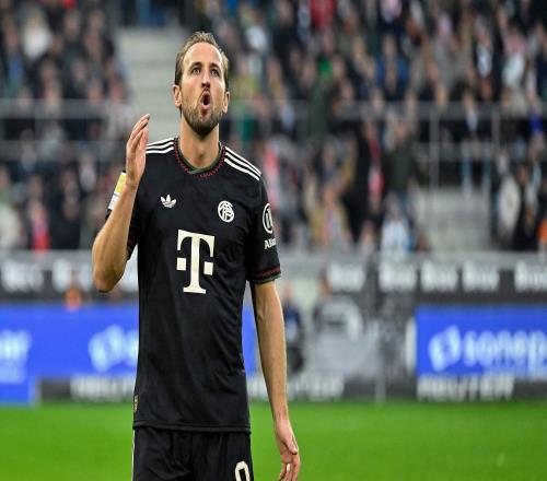 凯恩面对门兴未取得进球，连续10场进球纪录遭终结