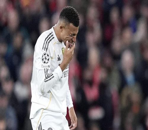 姆巴佩生涯4次对阵利物浦1胜3负，4场比赛仅打进1球