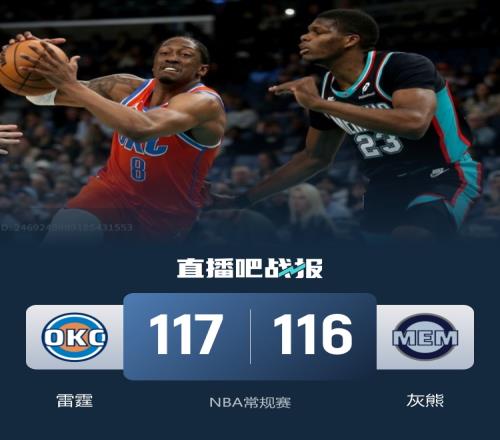 雷霆居然在缺少明星球员的情况下戏耍灰熊还是杰伦威的背锅夜_NBA直播