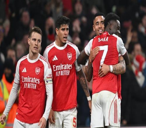 阿森纳近36次对狼队均有进球，为英格兰足坛历史第二长纪录